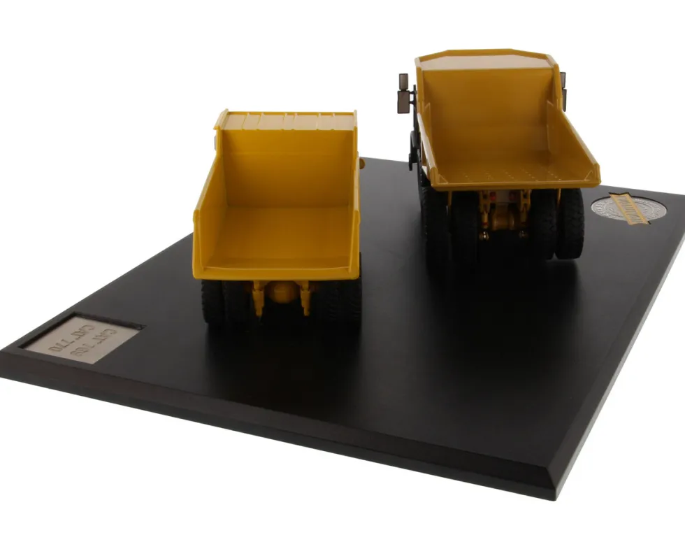 CAT Caterpillar 769 Off-Highway Truck 1963 2006 CAT Caterpillar 770 Off-Highway Truck 2007 Present with Operators Evolution Series Set of 2 pieces 1/50 Diecast Models Diecast Masters 85562