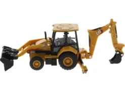 CAT Caterpillar 420 XE Backhoe Loader with Work Tools Yellow 1/64 Diecast Model Diecast Masters 85765