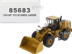 CAT Caterpillar 972 XE Wheel Loader Yellow with Operator High Line Series 1/50 Diecast Model Diecast Masters 85683