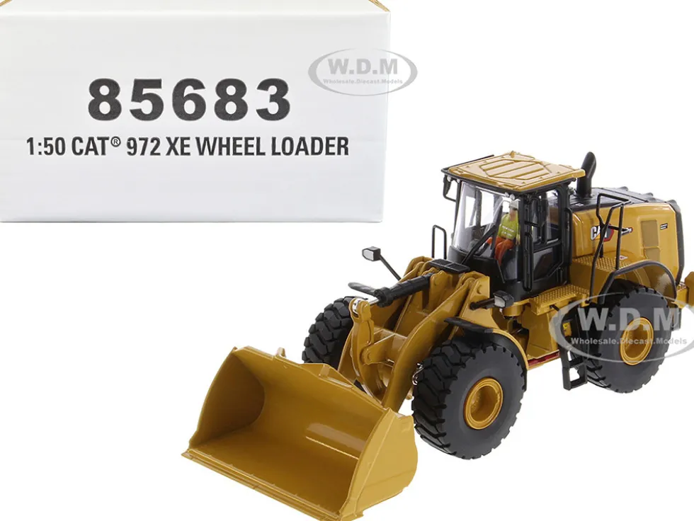 CAT Caterpillar 972 XE Wheel Loader Yellow with Operator High Line Series 1/50 Diecast Model Diecast Masters 85683