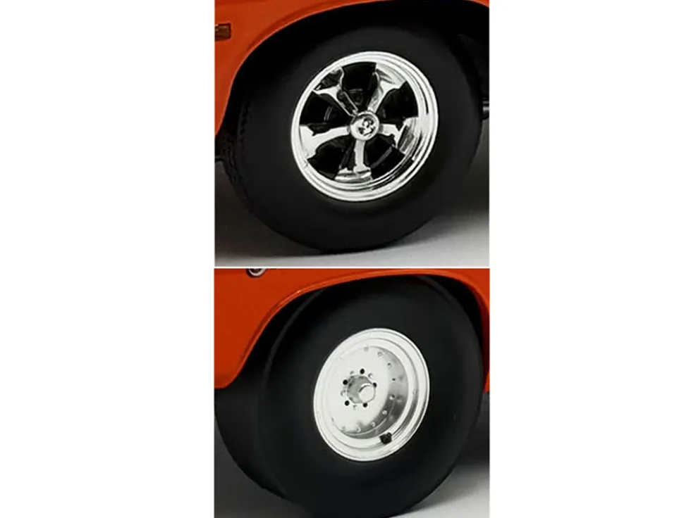 Centerline/Keystone Wheel and Tire Set of 4 pieces from 1970 Plymouth HEMI Cuda for 1/18 Scale Models by ACME