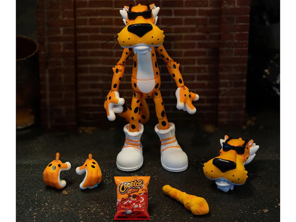 Chester Cheetah 5 5 Figure with Accessories and Alternate Head and Hands Cheetos Crunchy model Jada 34048