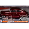 1948 Chevrolet Aerosedan Fleetline Dark Red Metallic 1/24 Diecast Model Car Motormax 73266