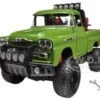 1958 Chevrolet Apache Fleetside Pickup Truck Off Road Green 1/24 Diecast Model Motormax 79135