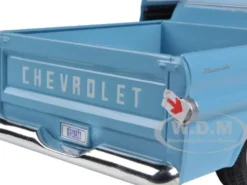 1958 Chevrolet Apache Fleetside Pickup Light Blue 1/24 Diecast Car Model Motormax 79311