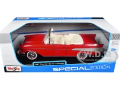 1957 Chevrolet Bel Air Convertible Red with White Interior