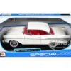 1957 Chevrolet Bel Air Coupe White with Red Interior "Special Edition" Series 1/18 Diecast Model Car by Maisto