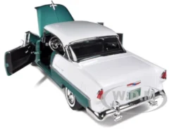 1955 Chevrolet Bel Air Hard Top Green 1/18 Diecast Car Model Motormax 73185