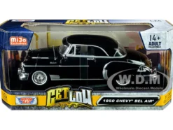 1950 Chevrolet Bel Air Lowrider Black Get Low Series 1/24 Diecast Model Car Motormax 79026