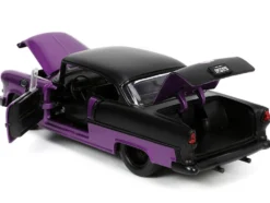 1955 Chevrolet Bel Air #24 Purple Metallic and Matt Black