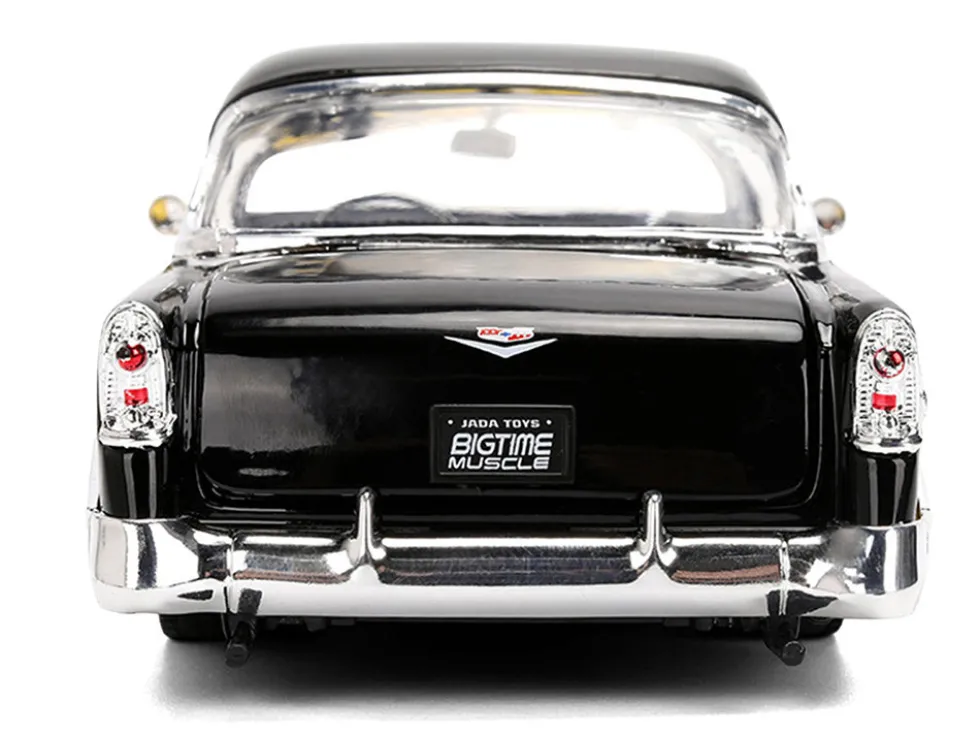 1956 Chevrolet Bel Air Yellow and Black "Bigtime Muscle" Series 1/24 Diecast Model Car by Jada