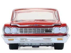 1964 Chevrolet Biscayne Lowrider Silver Metallic and Red Two-Tone