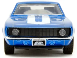 1969 Chevrolet Camaro Blue Metallic with White Stripes