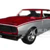 1967 Chevrolet Camaro Candy Red and Silver Metallic Bigtime Muscle Series 1/24 Diecast Model Car Jada 34719