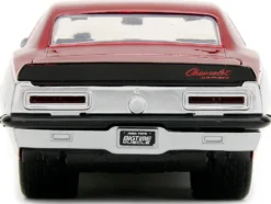 1967 Chevrolet Camaro Candy Red and Silver Metallic Bigtime Muscle Series 1/24 Diecast Model Car Jada 34719