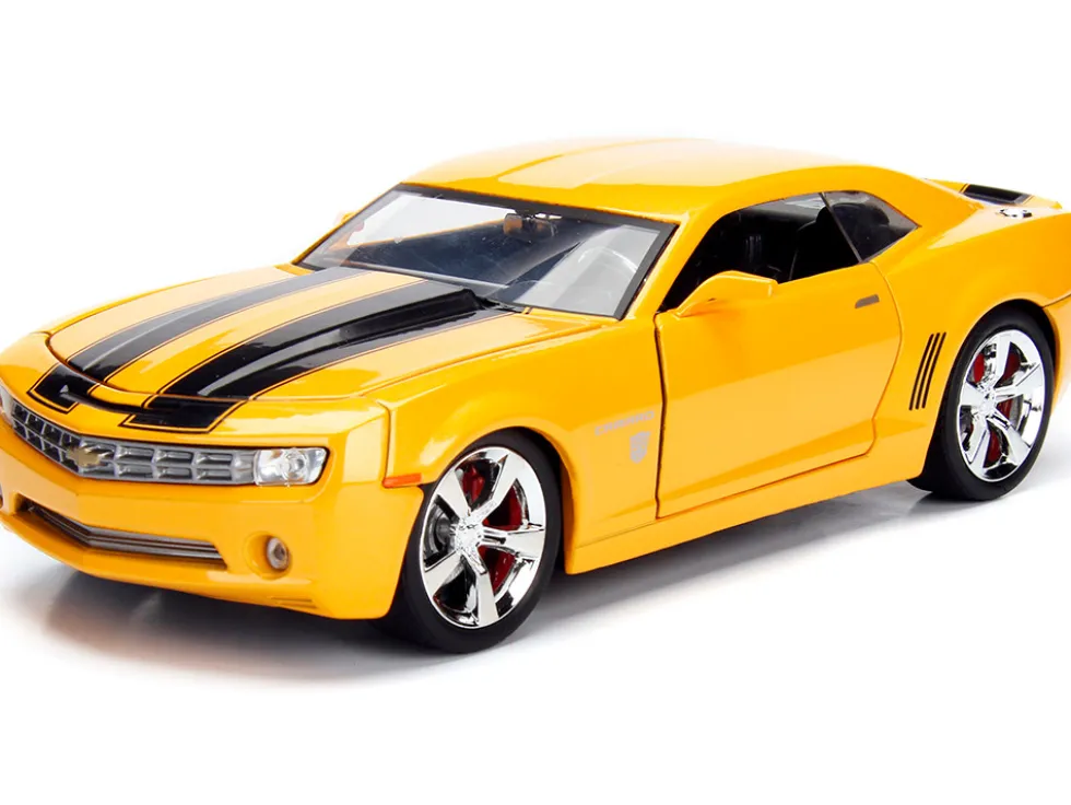2006 Chevrolet Camaro Concept Yellow Bumblebee Robot on Chassis Collectible Metal Coin Transformers Movie 1/24 Diecast Model Car Jada 98497