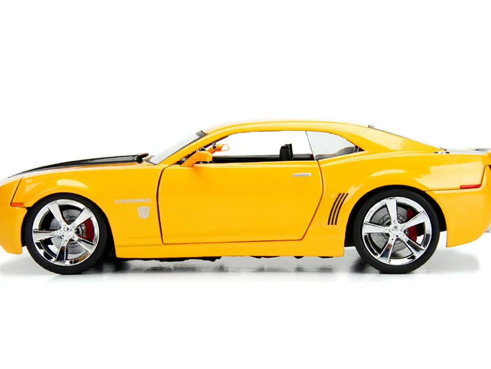 2006 Chevrolet Camaro Concept Yellow Bumblebee Robot on Chassis Collectible Metal Coin Transformers Movie 1/24 Diecast Model Car Jada 98497