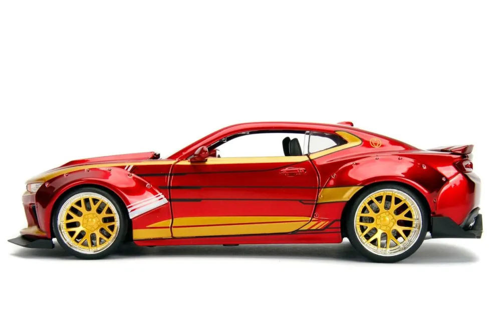 2016 Chevrolet Camaro Iron Man Diecast Figure Marvel Series 1/24 Diecast Model Car Jada 99724