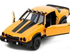 1977 Chevrolet Camaro Off Road Version Yellow Metallic with Black Stripes Transformers Rise of the Beasts 2023 Movie Hollywood Rides Series 1/32 Diecast Model Car Jada 34258
