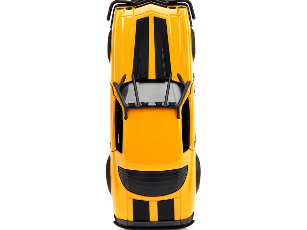 1977 Chevrolet Camaro Off Road Version Yellow Metallic with Black Stripes Transformers Rise of the Beasts 2023 Movie Hollywood Rides Series 1/32 Diecast Model Car Jada 34258