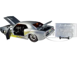 1969 Chevrolet Camaro Raw Metal Yellow Flames Bigtime Muscle Jada 20th Anniversary 1/24 Diecast Model Car Jada 31073
