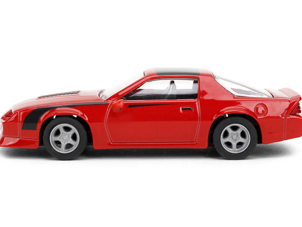1985 Chevrolet Camaro Red with Black Top and Stripes "Collection" Series 1/64 Diecast Model Car by Majorette