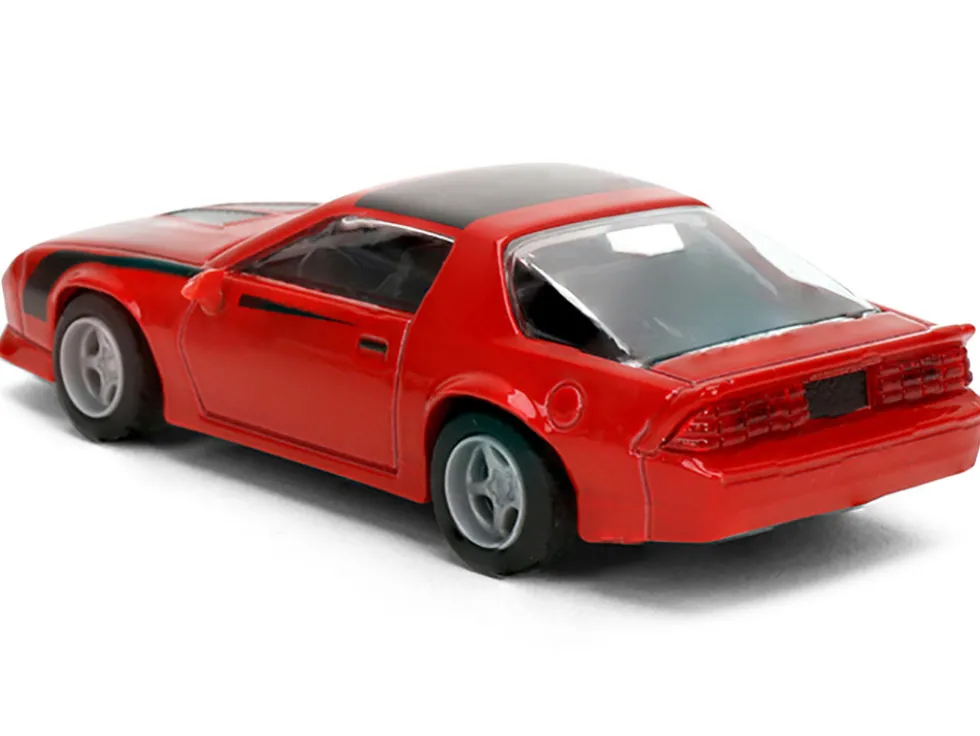 1985 Chevrolet Camaro Red with Black Top and Stripes "Collection" Series 1/64 Diecast Model Car by Majorette