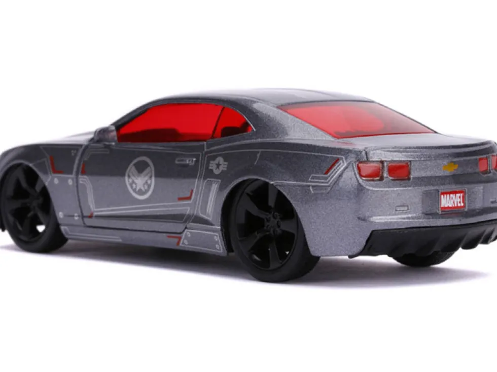 2010 Chevrolet Camaro Silver War Machine Avengers Marvel Series 1/32 Diecast Model Car Jada 31844
