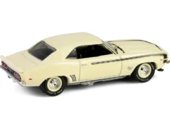 1969 Chevrolet Camaro SS 396 Butternut Yellow with Black Stripes "Barrett-Jackson" Series 15 1/64 Diecast Model Car by Greenlight