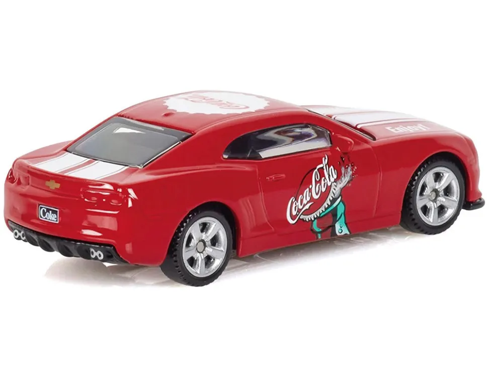 2013 Chevrolet Camaro SS "Coca-Cola" Red with White Stripes 1/64 Diecast Model by Motor City Classics