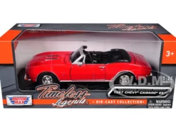 1967 Chevrolet Camaro SS Convertible Burgundy 1/24 Diecast Model Car by Motormax