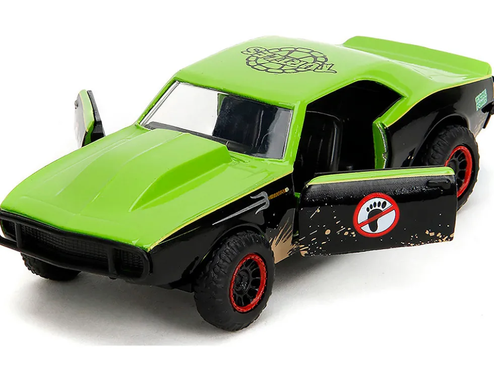 1967 Chevrolet Camaro "Teenage Mutant Ninja Turtles" Black and Green (Dirty) "Hollywood Rides" Series 1/32 Diecast Model Car by Jada
