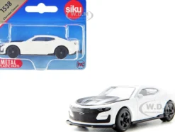 Chevrolet Camaro White with Black Hood Diecast Model Car Siku 1538