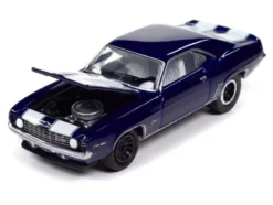 1969 Chevrolet Camaro Z28 Blue Metallic with White Stripes and Interior