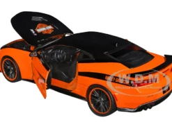 2017 Chevrolet Camaro ZL1 Orange Black Harley Davidson H-D Custom Series 1/24 Diecast Car Model Maisto 32271or