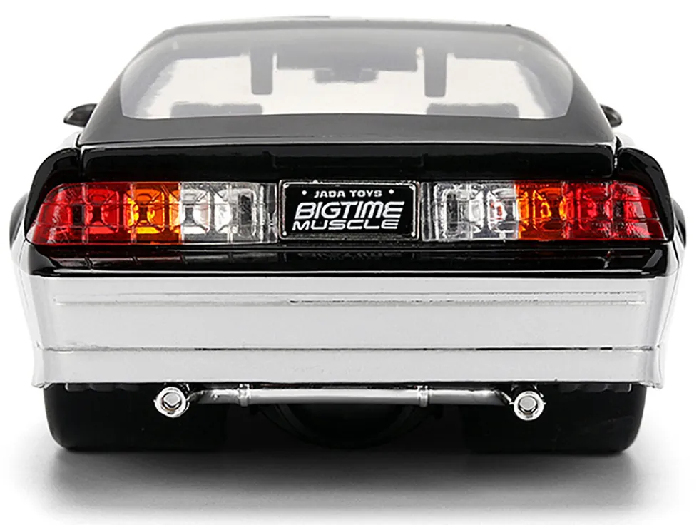 1985 Chevrolet Camaro Z28 "Mickey Thompson" Black and Silver Metallic "Bigtime Muscle" Series 1/24 Diecast Model Car by Jada