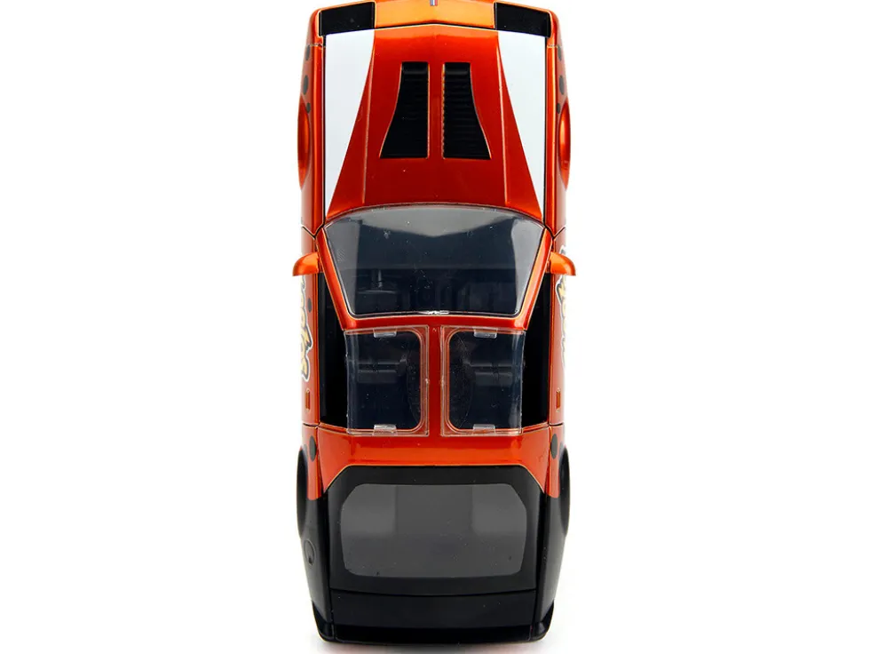 1985 Chevrolet Camaro Z 28 Orange Metallic with Graphics and Chester Cheetah Diecast Figure Cheetos Hollywood Rides Series 1/24 Diecast Model Car Jada 34384