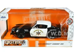 1979 Chevrolet Camaro Z28 Police Black and White Highway Drag Bigtime Muscle Series 1/24 Diecast Model Car Jada 34203