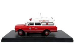 1969 Chevrolet C-10 Ambulance "Los Angeles City Fire Department" Red and White "5 Alarm" Series Limited Edition 1/50 Diecast Model by Iconic Replicas