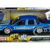 1993 Chevrolet Caprice Lowrider Blue Metallic Graphics Get Low Series 1/24 Diecast Model Car Motormax 79022