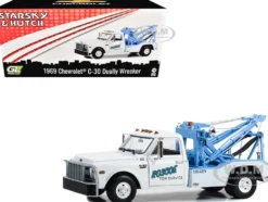 1969 Chevrolet C 30 Dually Wrecker Roscoe Tow Service Starsky and Hutch 1975 1979 TV Series 1/18 Diecast Model Car Greenlight 13684