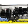 1966 Chevrolet C60 Flatbed Truck Matt Black and 1993 Chevrolet 454 SS Pickup Truck Matt Black "Muscle Transports" Series 1/64 Diecast Models by Muscle Machines
