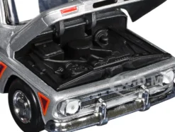 1966 Chevrolet C10 Fleetside Pickup Truck Silver Metallic with Brown Sides with Camper Shell "American Classics" Series 1/24 Diecast Model Car by Motormax