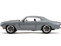 1970 Chevrolet Chevelle SS Gray Metallic with Black Stripes Fast & Furious 2009 Movie Fast & Furious Series 1/24 Diecast Model Car Jada 34923
