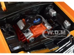 1971 Chevrolet Chevelle SS 454 Sport Metallic Orange Black Top Black Stripes 1/18 Diecast Model Car Maisto 31890