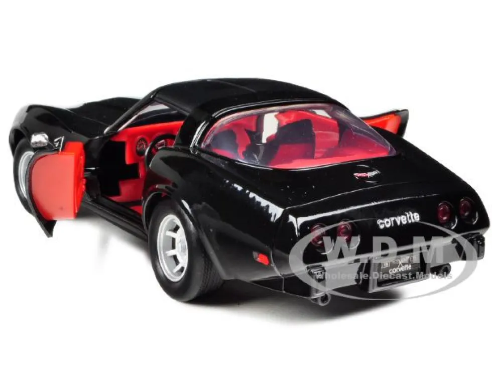 1979 Chevrolet Corvette Black 1/24 Diecast Car Model Motormax 73244