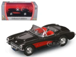 1957 Chevrolet Corvette Black 1/43 Diecast Model Car Road Signature 94209