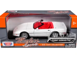 1986 Chevrolet Corvette C4 Convertible White with Red Interior 