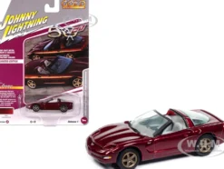2003 Chevrolet Corvette Convertible "50th Anniversary" Anniversary Red Metallic "Classic Gold Collection" 1/64 Diecast Model Car by Johnny Lightning