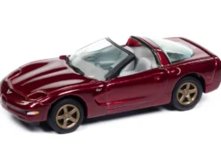 2003 Chevrolet Corvette Convertible "50th Anniversary" Anniversary Red Metallic "Classic Gold Collection" 1/64 Diecast Model Car by Johnny Lightning